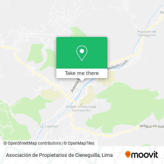 Asociación de Propietarios de Cieneguilla map