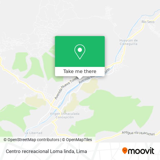 Mapa de Centro recreacional Loma linda