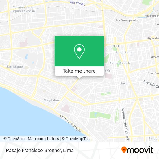Mapa de Pasaje Francisco Brenner