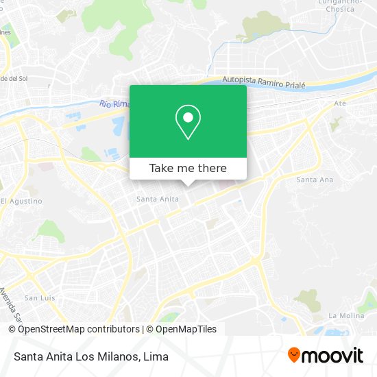 Mapa de Santa Anita Los Milanos