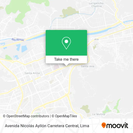 Mapa de Avenida Nicolás Ayllón Carretera Central
