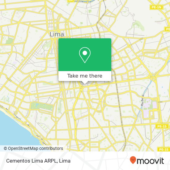 Cementos Lima ARPL map