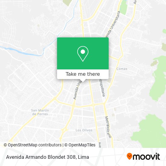 Avenida Armando Blondet 308 map