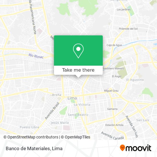 Banco de Materiales map