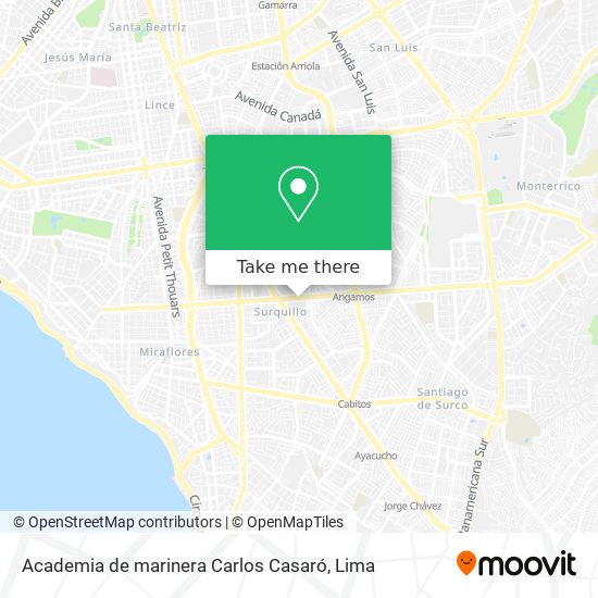Mapa de Academia de marinera Carlos Casaró