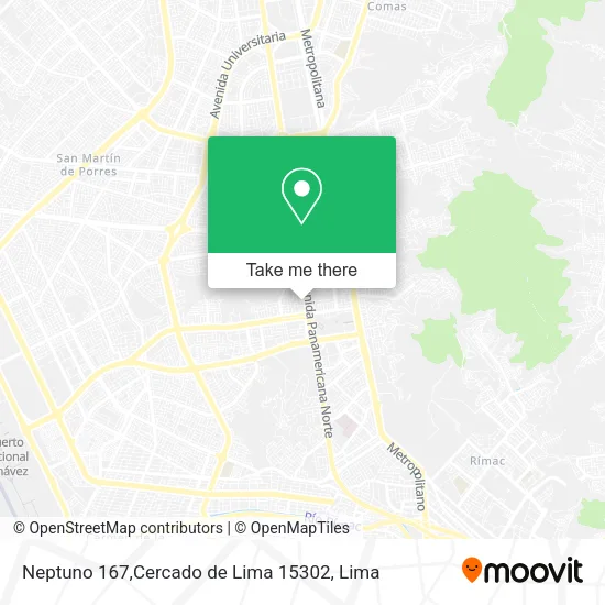 Mapa de Neptuno 167,Cercado de Lima 15302