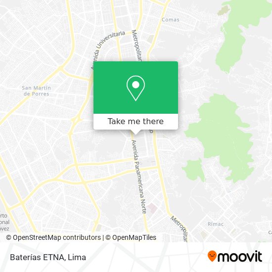 Mapa de Baterías ETNA