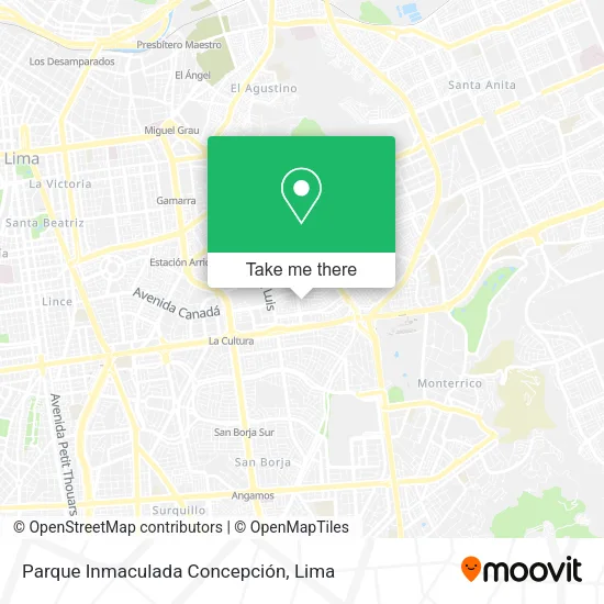 Mapa de Parque Inmaculada Concepción