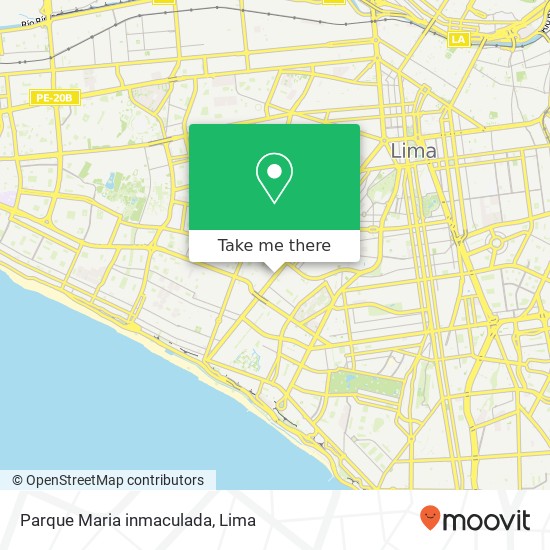 Parque Maria inmaculada map