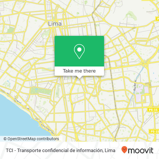 TCI - Transporte confidencial de información map