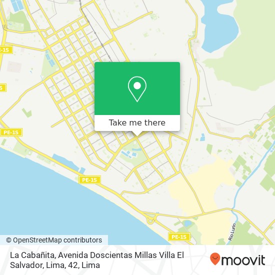 La Cabañita, Avenida Doscientas Millas Villa El Salvador, Lima, 42 map