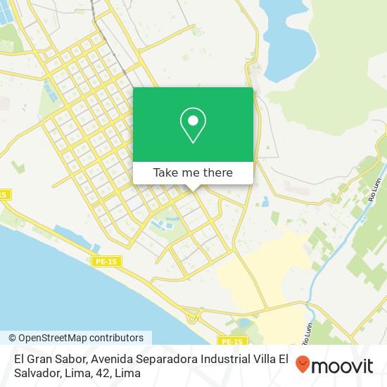 El Gran Sabor, Avenida Separadora Industrial Villa El Salvador, Lima, 42 map