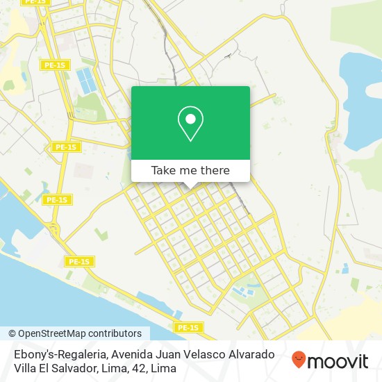 Mapa de Ebony's-Regaleria, Avenida Juan Velasco Alvarado Villa El Salvador, Lima, 42