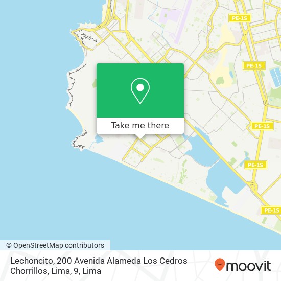 Mapa de Lechoncito, 200 Avenida Alameda Los Cedros Chorrillos, Lima, 9