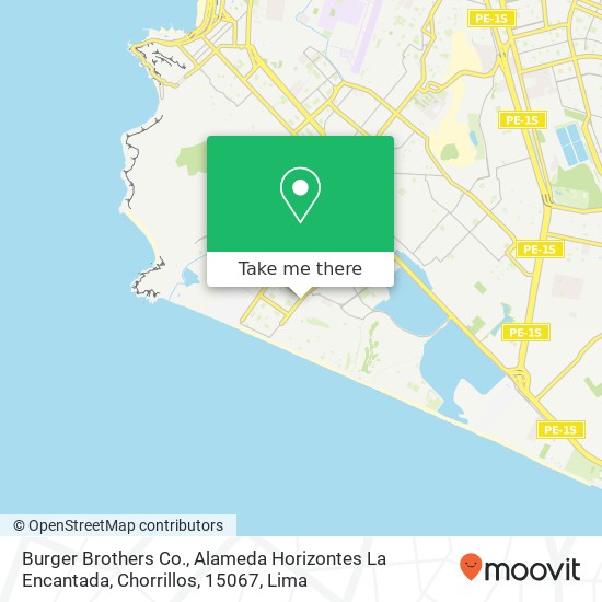 Burger Brothers Co., Alameda Horizontes La Encantada, Chorrillos, 15067 map