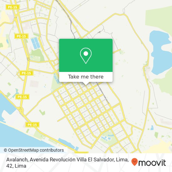 Avalanch, Avenida Revolución Villa El Salvador, Lima, 42 map