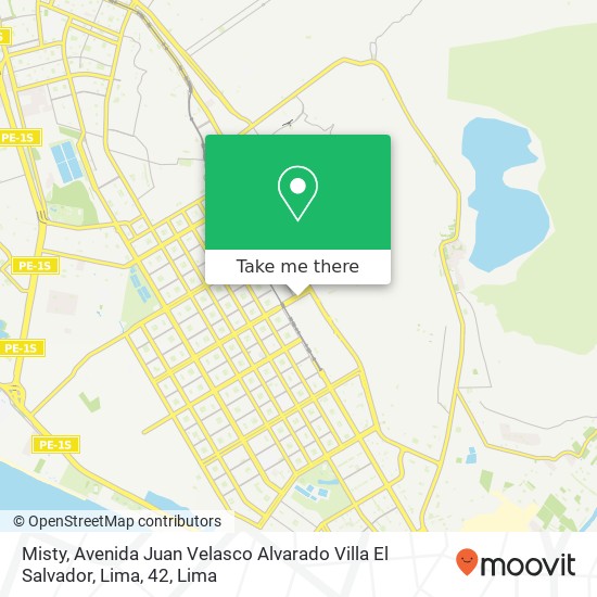 Mapa de Misty, Avenida Juan Velasco Alvarado Villa El Salvador, Lima, 42