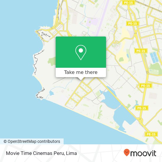 Mapa de Movie Time Cinemas Peru