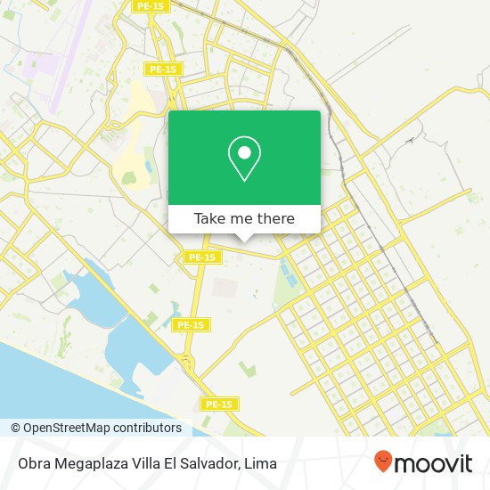 Obra Megaplaza Villa El Salvador map