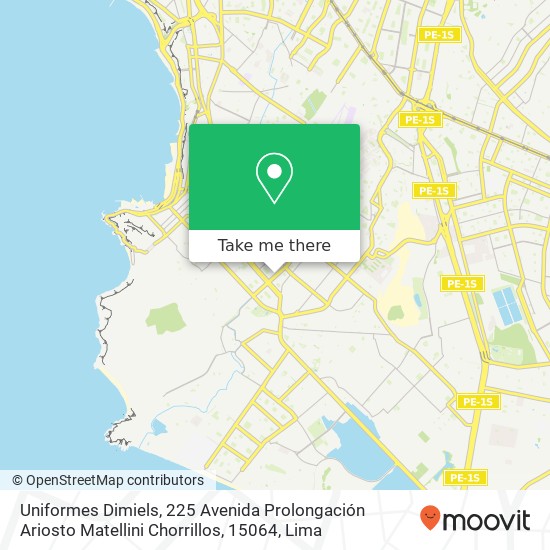 Uniformes Dimiels, 225 Avenida Prolongación Ariosto Matellini Chorrillos, 15064 map