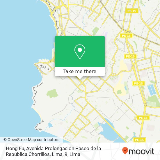 Hong Fu, Avenida Prolongación Paseo de la República Chorrillos, Lima, 9 map