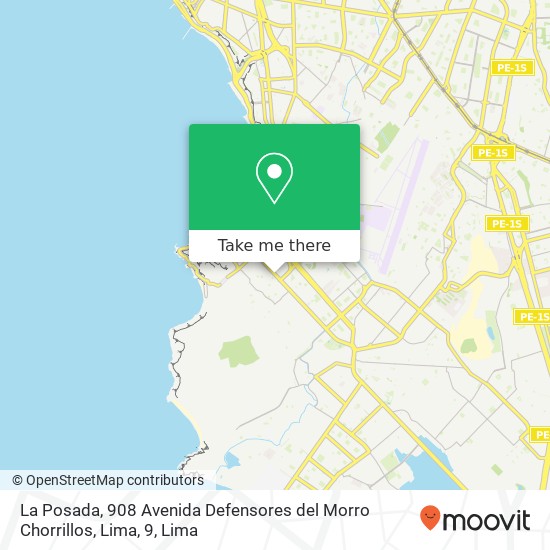 La Posada, 908 Avenida Defensores del Morro Chorrillos, Lima, 9 map