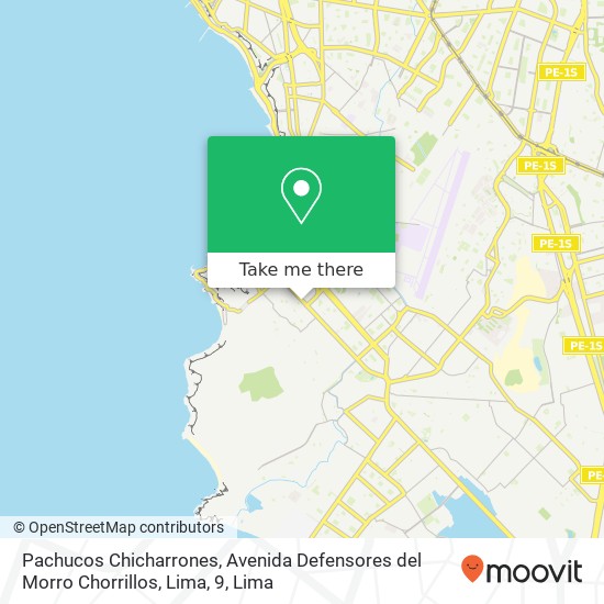 Mapa de Pachucos Chicharrones, Avenida Defensores del Morro Chorrillos, Lima, 9