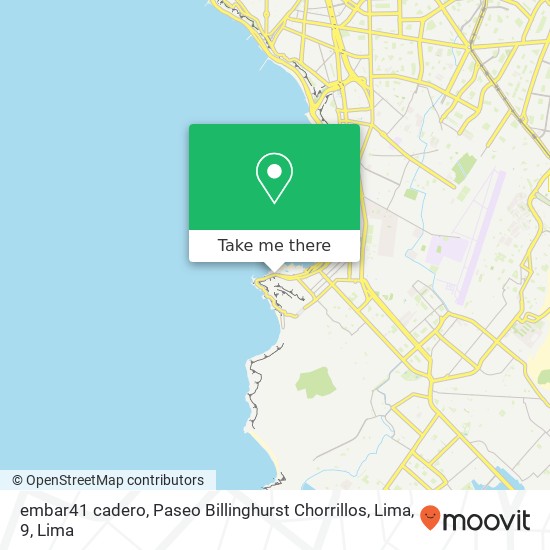 Mapa de embar41 cadero, Paseo Billinghurst Chorrillos, Lima, 9