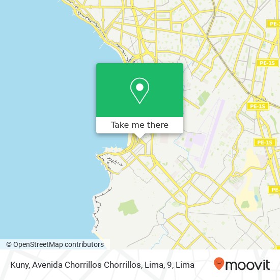 Kuny, Avenida Chorrillos Chorrillos, Lima, 9 map