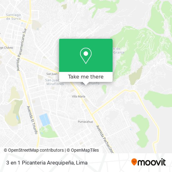 Mapa de 3 en 1 Picanteria Arequipeña