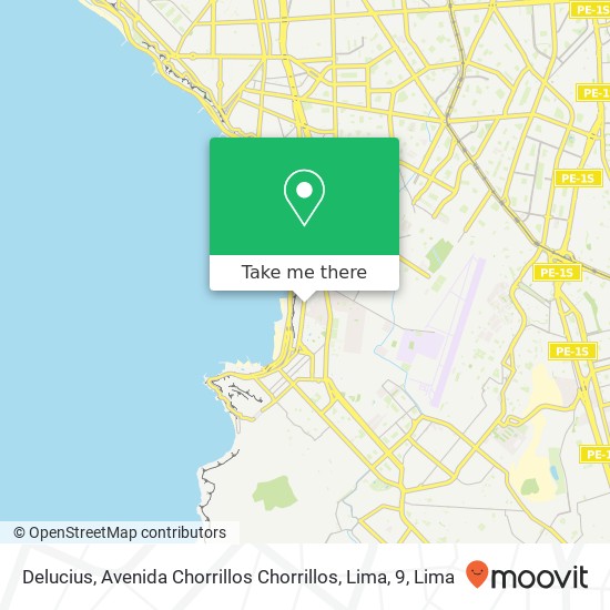 Delucius, Avenida Chorrillos Chorrillos, Lima, 9 map