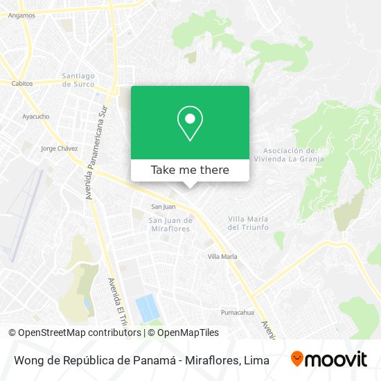 Wong de República de Panamá - Miraflores map