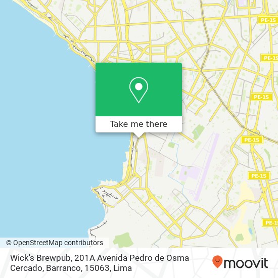 Wick's Brewpub, 201A Avenida Pedro de Osma Cercado, Barranco, 15063 map