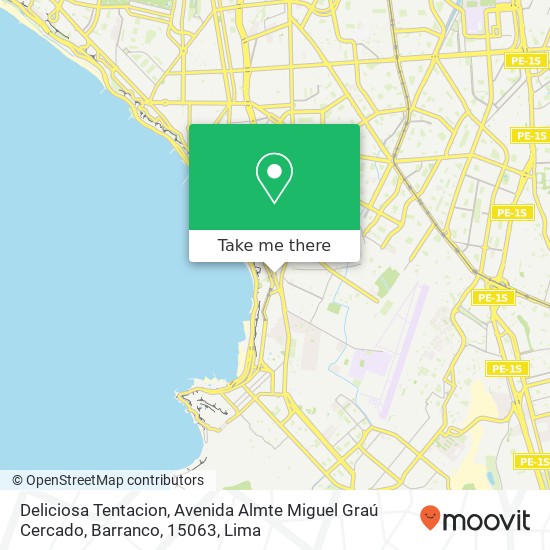 Deliciosa Tentacion, Avenida Almte Miguel Graú Cercado, Barranco, 15063 map