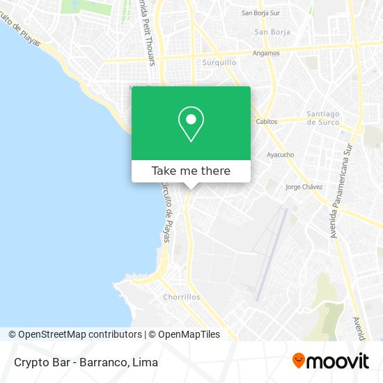 Crypto Bar - Barranco map