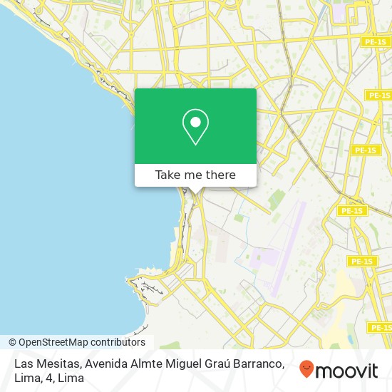 Las Mesitas, Avenida Almte Miguel Graú Barranco, Lima, 4 map
