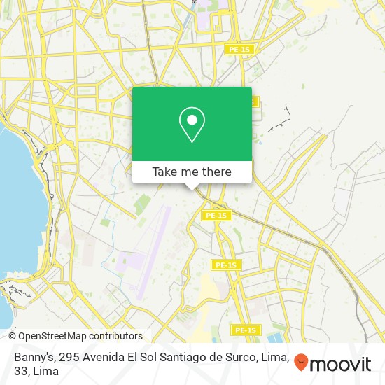 Banny's, 295 Avenida El Sol Santiago de Surco, Lima, 33 map