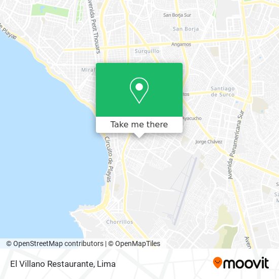 El Villano Restaurante map