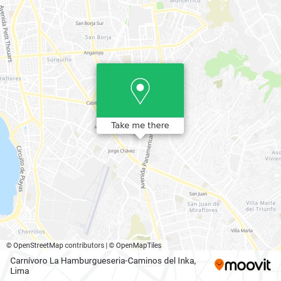 Carnívoro La Hamburgueseria-Caminos del Inka map