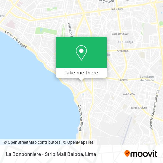 Mapa de La Bonbonniere - Strip Mall Balboa