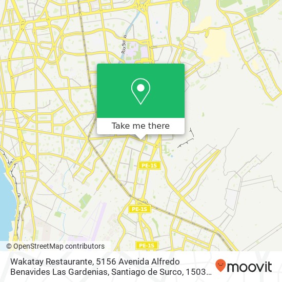 Wakatay Restaurante, 5156 Avenida Alfredo Benavides Las Gardenias, Santiago de Surco, 15039 map