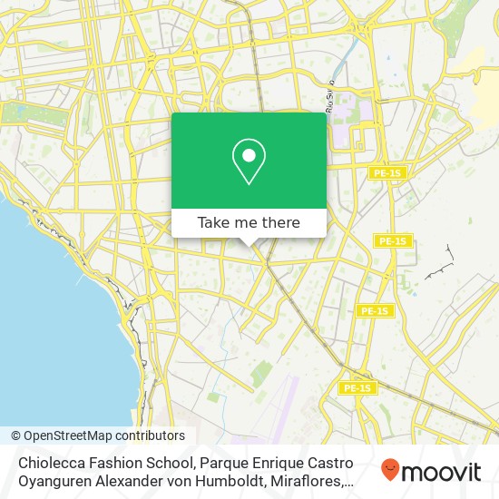Chiolecca Fashion School, Parque Enrique Castro Oyanguren Alexander von Humboldt, Miraflores, 15048 map
