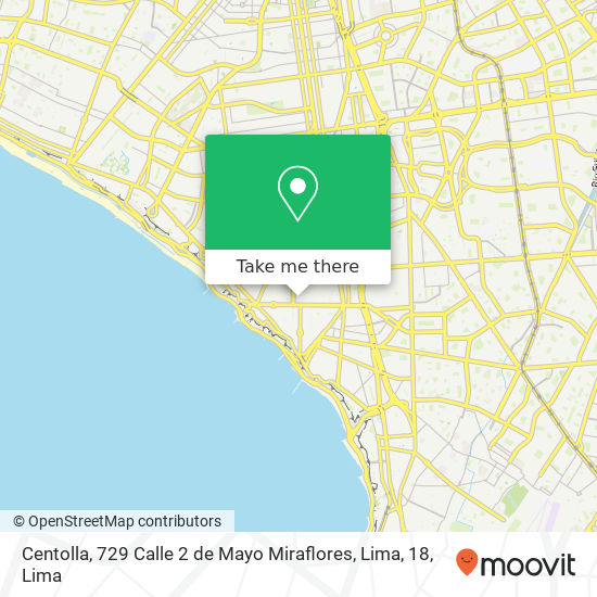 Centolla, 729 Calle 2 de Mayo Miraflores, Lima, 18 map