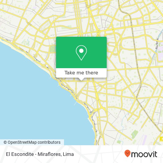 El Escondite - Miraflores map