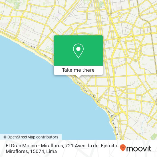 El Gran Molino - Miraflores, 721 Avenida del Ejército Miraflores, 15074 map