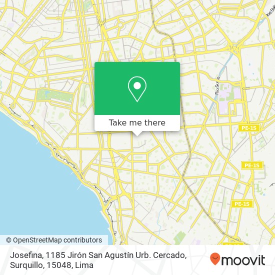 Josefina, 1185 Jirón San Agustín Urb. Cercado, Surquillo, 15048 map