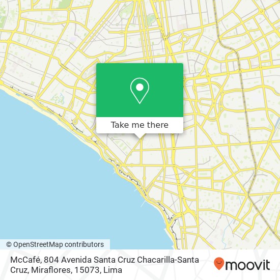 McCafé, 804 Avenida Santa Cruz Chacarilla-Santa Cruz, Miraflores, 15073 map