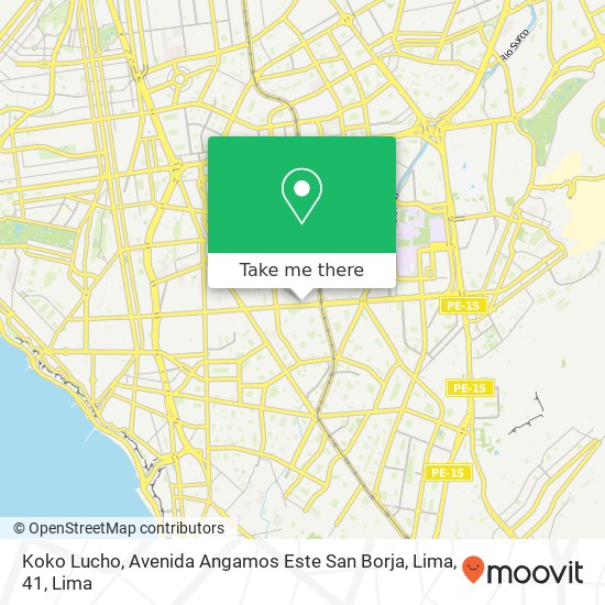 Koko Lucho, Avenida Angamos Este San Borja, Lima, 41 map