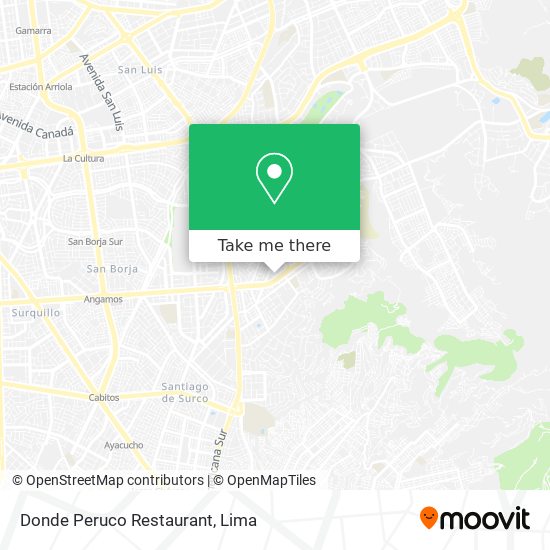 Donde Peruco Restaurant map