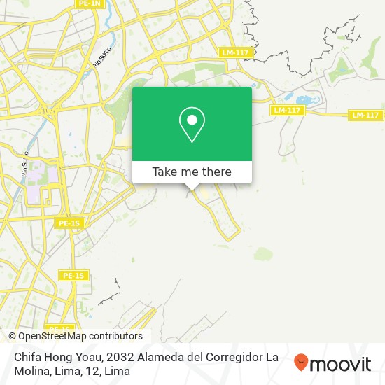 Chifa Hong Yoau, 2032 Alameda del Corregidor La Molina, Lima, 12 map